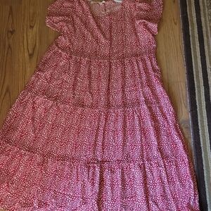 Fantaslook Red And White Women's Casual Dress